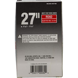 Bell Standard Bicycle Tube, 27" x 1 1/8" - 1 1/4", Schrader