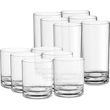 Elegant Plastic Drinking Glasses Set of 12 - Attractive Clear Acrylic Tumblers - Unbreakable Drinkware Set Ideal for Indoor and Outdoor - Kid Friendly…
