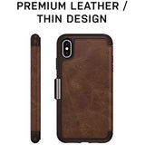 OTTERBOX Strada Series Case for iPhone Xs & iPhone X - Retail Packaging - Royal Blush (Winter Bloom/Cameo Rose)