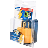 Camco Power Grip RV Generator Adapter | Features a Heavy-Duty 30 Amp Locking Male and Female Connection | Rated for 125 Volts / 3750 Watts (55333)