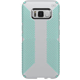 Speck Products (90257-6249) Presidio Grip Cell Phone Case for Galaxy S8 Plus - Dolphin Grey/Aloe Green