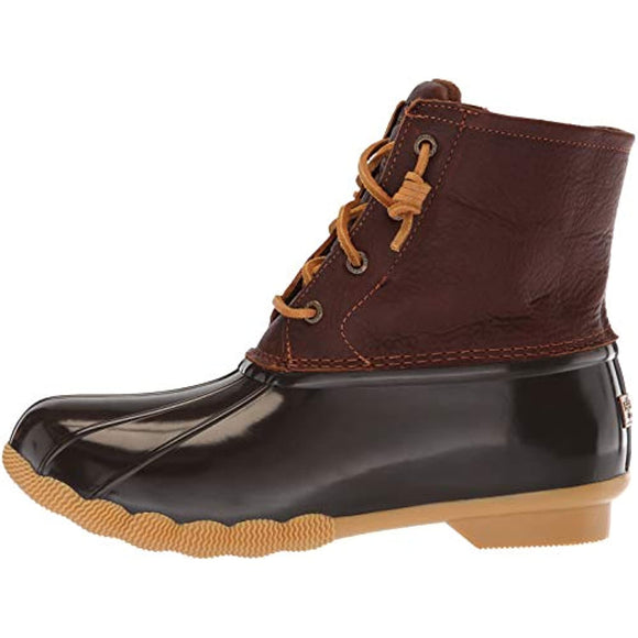 Sperry Womens Saltwater Boots, Tan/Dark Brown, 9.5