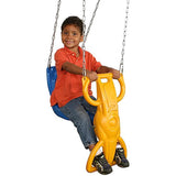 Swing-N-Slide Wind Rider Glider Swing, No Swing Hangers Yellow/Blue, 72" H x 14" W x 25" L