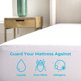 Linenspa Premium Smooth Waterproof Mattress Protector, Queen, White & Premium Smooth Waterproof Mattress Protector-Vinyl Free Waterproof Mattress Cover, King, White