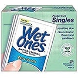 WET ONES Sensitive Skin Hand Wipes, Singles Extra Gentle Fragrance & Alcohol Free 24 ea (Pack of 2)