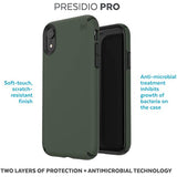 Speck Products Presidio Pro iPhone XR Case, Dusty Green/Brunswick Black