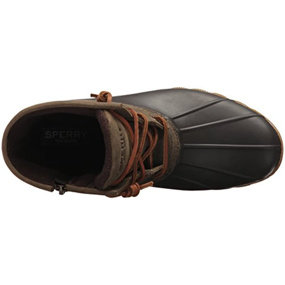 Sperry Womens Saltwater Boots, Brown/Olive, 6