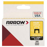 Arrow 591188BL T59 Insulated Black 1/4-Inch by 5/16-Inch, 1/4 Inch X 5/16 Inch, 300 Piece