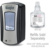 GOJO LTX-12 Touch-Free Foam Hand Soap Dispenser, Chrome/Black, for 1200 mL GOJO LTX-12 Foam Hand Soap Refills (Pack of 1) - 1919-01