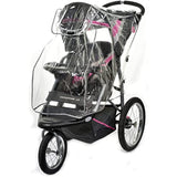 Baby Stroller Rain Cover - Weatherproof Shield to Safeguard Your Child from Wind and Rain. Universal Size, Mesh Material for Ventilation and Reflective Trimming for Night Visibility. (Clear Vinyl)