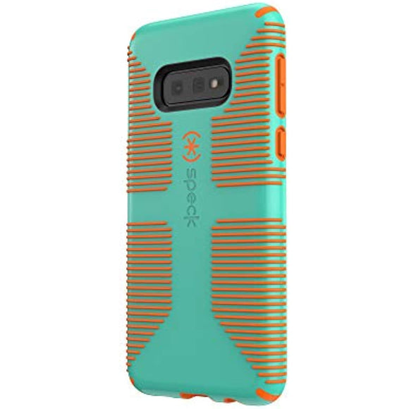 Speck Products CandyShell Grip Samsung Galaxy S10e Case, Tropic Teal/Pumpkin Orange