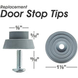 Replacement Rubber Tip for Kickdown / Drop Down Door Stop Holder, Grey, 5 Pack