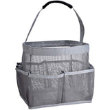 Mesh Shower Bag - Easily Carry, Organize Bathroom Toiletry Essentials While Taking a Shower. (9-Pockets | Grey)