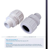 Midline Valve 587DB012 PVC Compression x Male Adapter Pipe Fitting; 1/2 in.; White Plastic