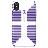 Speck Products CandyShell Grip iPhone Xs Max Case, White/Ultraviolet Purple