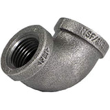Supply Giant CNOM0034 FBA_BMNL0012 1/2"" 90 Degree Malleable Iron Elbow Fitting for High Pressures with Female Thread Connects and Black Finish"