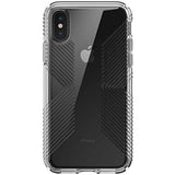 Speck Products Presidio Perfect-Clear with Grip Case, Compatible with iPhone Xs/iPhone X, Clear/Clear (136273-5085)