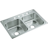 STERLING 14633-4-NA Middleton 33-inch by 22-inch Top-mount Double Equal Bowl Kitchen Sink, Stainless Steel