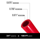 SUPPLY GIANT APR34100 PEX A Tubing for Potable Water Non-Barrier Pipe 3/4 in. x 100 Feet, Red