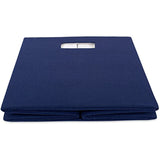 DII Poly-Cube Storage Collection Hard Sided, Collapsible Solid, Large, Nautical Blue