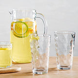 Drinking Glasses Set of 18 Clear Glass Cups - 6 Highball Glasses 17oz, 6 Rocks Glasses 13oz, 6 DOF Glasses 7oz, Bubble Design Glassware Set for Water, Juice, Wine, Cocktails, & Beer Glasses.