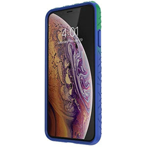 Speck Products CandyShell Fit iPhone Xs Max Case, Evergreen Green Ombre Blueberry Blue/Blueberry Blue
