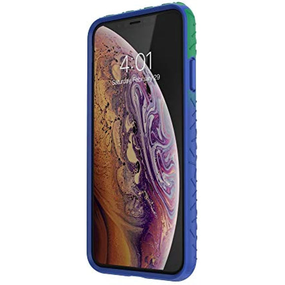 Speck Products CandyShell Fit iPhone Xs Max Case, Evergreen Green Ombre Blueberry Blue/Blueberry Blue