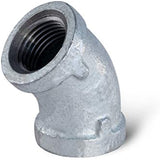 Supply Giant HNGG0100 1" 45 Degree Galvanized Malleable Iron Elbow for High Pressures, 1"