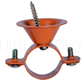 HIGHCRAFT ICF-DQ01-10 Bell Hanger Copper Coated Steel for 1'' Pipe (10PK), 1, 10 Pack