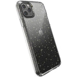 Speck iPhone 11 Pro Max Case - Presidio Clear + Glitter - Protective Ultra Thin Slim Hard Anti Scratch Cover, Clear/Gold Glitter (130027-5636)