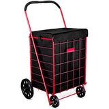 Shopping Cart Liner - 18" X 15" X 24" - Square Bottom Fits Snugly Into a Standard Shopping Cart. Cover and Adjustable Straps for Easy and Secure Attachment. Made from Waterproof Material, Black