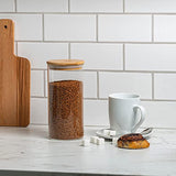 Glass Kitchen Canisters with Airtight Bamboo Lids - Kitchen Organization and Food Storage Glass Jar for Candy, Cookie, Rice, Sugar, Flour, Pasta, Nuts.�