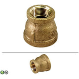 Supply Giant CSSD1002 1 x 3/4 Inch Lead Free Reducing Coupling with Female National Pipe Taper Threaded Ends, Brass Construction, Higher Corrosion Resistance, Economical & Easy to Install, 20