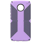 Speck Products Moto Z4 Next Gen Case, Presidio Grip, Jelly Purple/Charcoal Grey