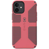 Speck Products CandyShell Pro Grip iPhone 12 Mini Case, Raspberry Kiss Red/Slate Grey, 137595-9240