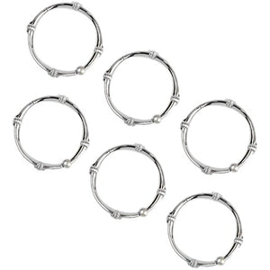 Zenna Home NeverRust Rustproof Aluminum Decorative Shower Rings, Set of 12, Chrome