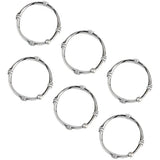 Zenna Home NeverRust Rustproof Aluminum Decorative Shower Rings, Set of 12, Chrome