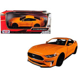 2018 Ford Mustang GT 5.0 Orange with Black Wheels 1/24 Diecast Model Car by Motormax 79352or