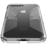 Speck Products Compatible Phone Case for iPhone 8 Plus/iPhone 7 Plus, Presidio Perfect-Clear with Grip Case, Clear/Clear (136230-5085)