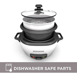 BLACK+DECKER Rice Cooker, 6-cup, White