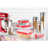 Quality 4pc Stainless Steel Canister Set for Kitchen Counter with Glass Window & Airtight Lids, Food Storage Containers, Pantry Storage & Organization Set for Coffee, Flour, Pasta, Rice, Spices, Herbs