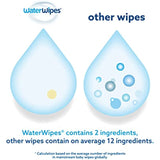 WaterWipes Biodegradable Original Baby Wipes, 99.9% Water Based Wipes, Unscented & Hypoallergenic for Sensitive Skin, 180 Count (3 packs), Packaging May Vary