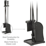 Uniflame T40140BK 4-Piece Fireset, Black