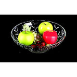 Elegant Crystal Round Bowl with Beautiful leaf design, Serving Bowl, Centerpiece For Home,Office,Wedding Decor, Fruit, Snack, Dessert, Server
