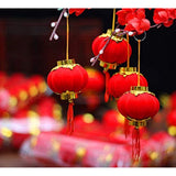 TA BEST Red Lantern 16 Pcs Lucky Hanging Lanterns Decoration New Year Wedding Party Hang Mini Lanterns for Chinese Spring Festival Celebration(2.36"x2.16")