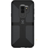 Speck Products Compatible Phone Case for Samsung Galaxy S9 Plus, Candyshell Grip Case, Black/Slate Grey
