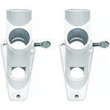 Valley Forge Flag 2 Position 1" White Powder Coated Aluminum Flag Pole Bracket (2 Pack)