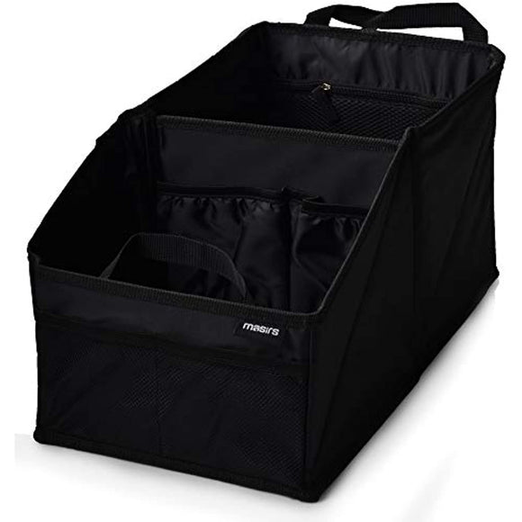 Back Seat Car Organizer - Neatly Organize Items While Traveling. Folds Flat for Easy Trunk Storage.