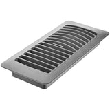 Imperial RG1429 Louvered Plastic Floor Register, 4x10 Inch, Grey