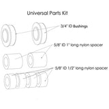 Marathon 20265 Universal Fit Pneumatic (Air-Filled) Wheelbarrow Tire 3" Centered Hub 5/8" Nylon Bushing with Spacer Kit Included